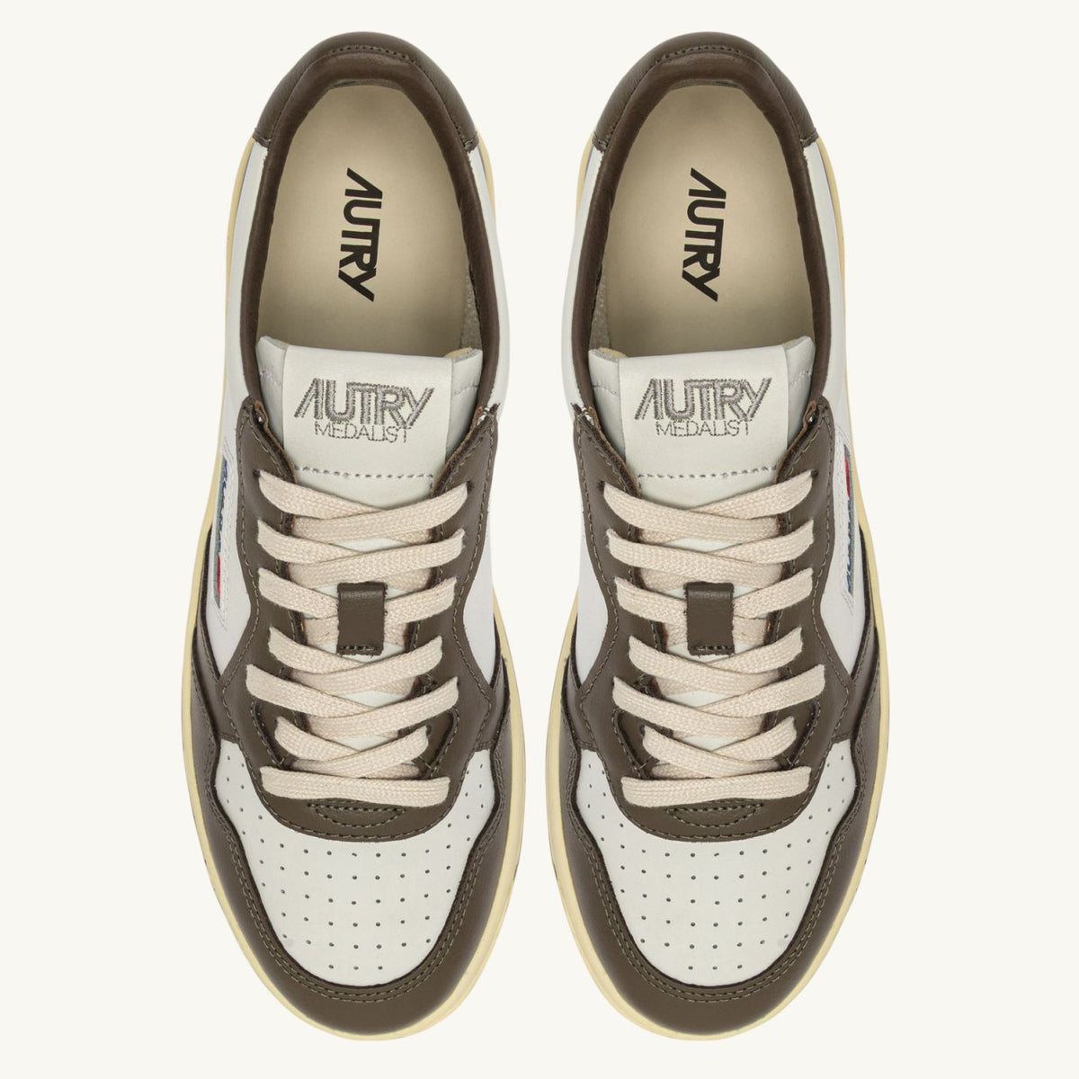 Autry Medalist Low Sneaker Weiß/Braun