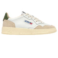 Autry Medalist Low Sneaker Weiß/Beige/Dunkelgrün