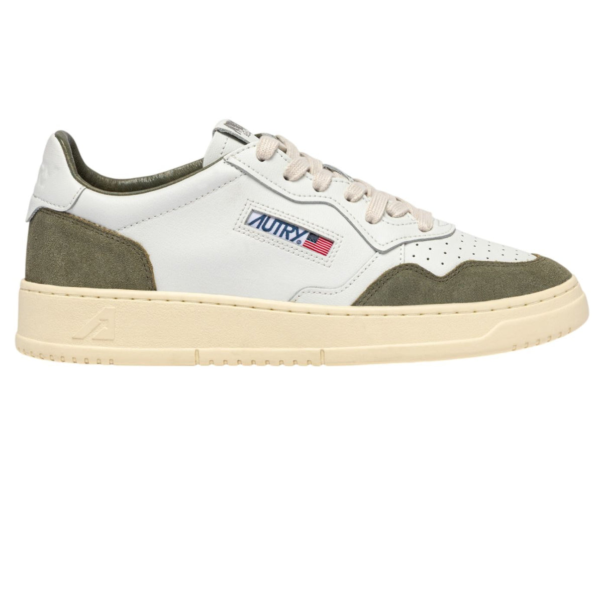 Autry Medalist Low Sneaker Weiß/Dunkelgrün