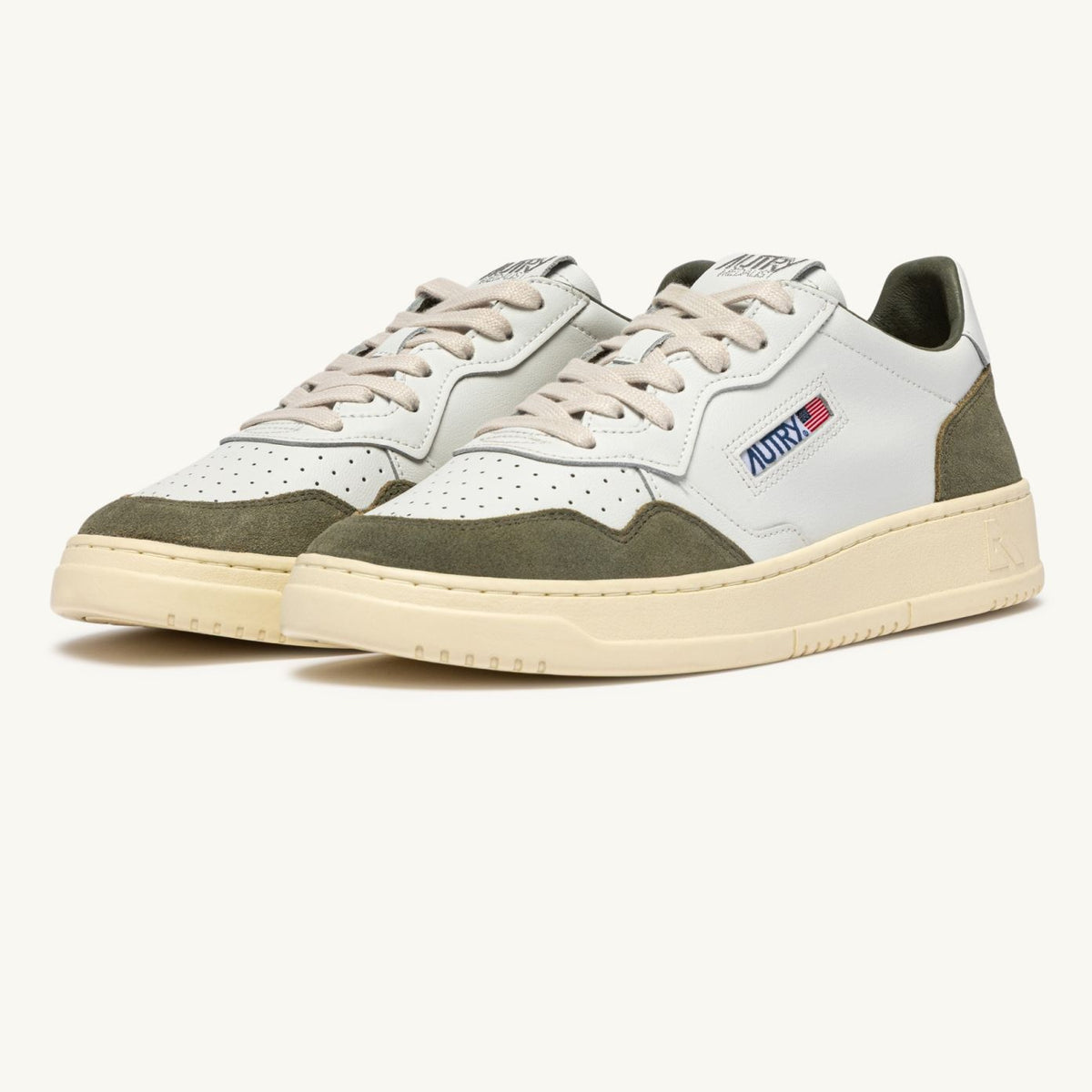 Autry Medalist Low Sneaker Weiß/Dunkelgrün