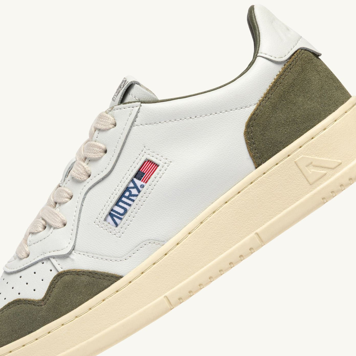 Autry Medalist Low Sneaker Weiß/Dunkelgrün