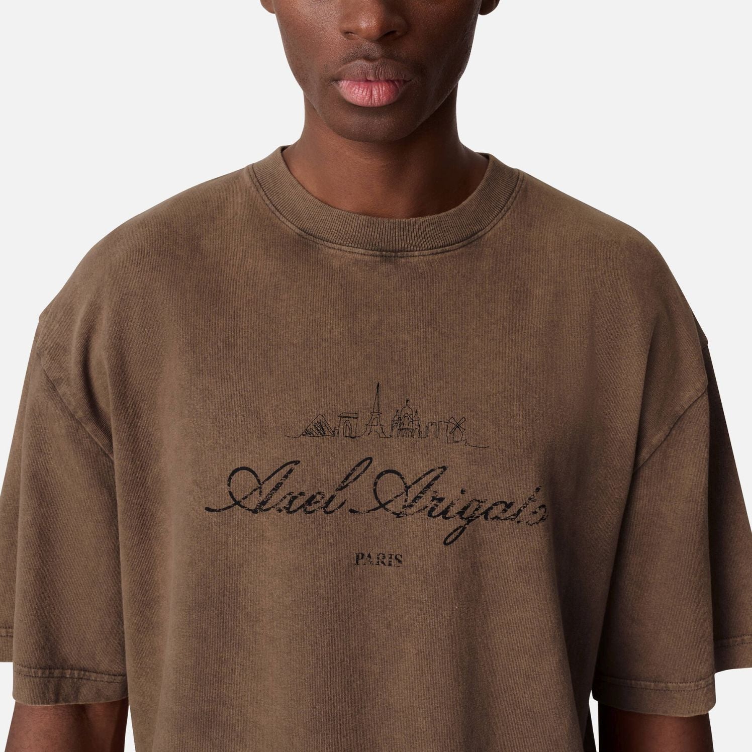 Axel Arigato Paris Washed Sky T-shirt Bruin