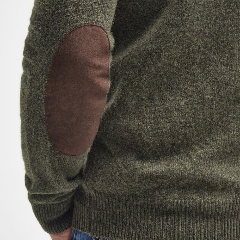Barbour Essential Patch Half Zip Sweater Donker Groen