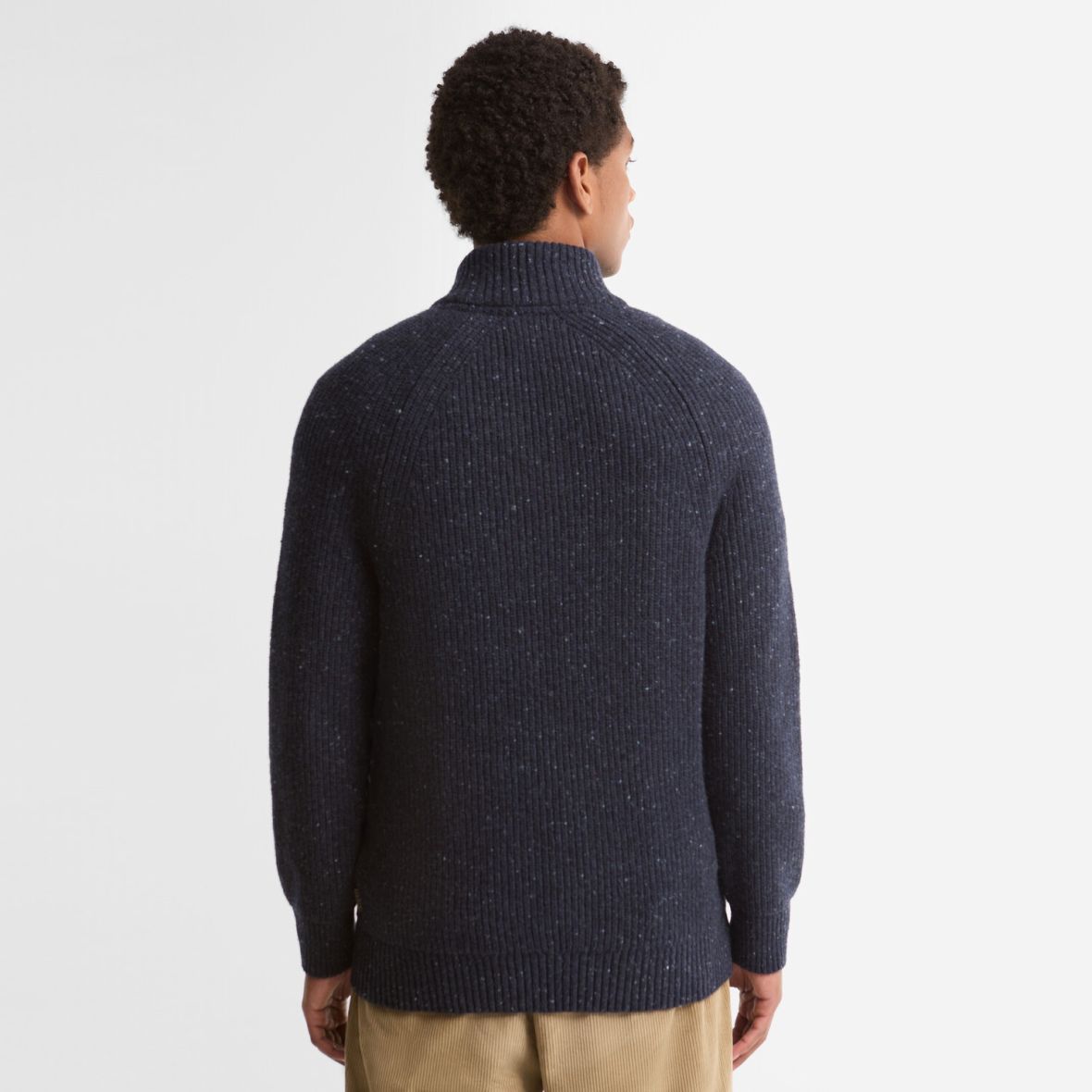 Barbour Essentials Fleck Half-Zip Pullover Marine