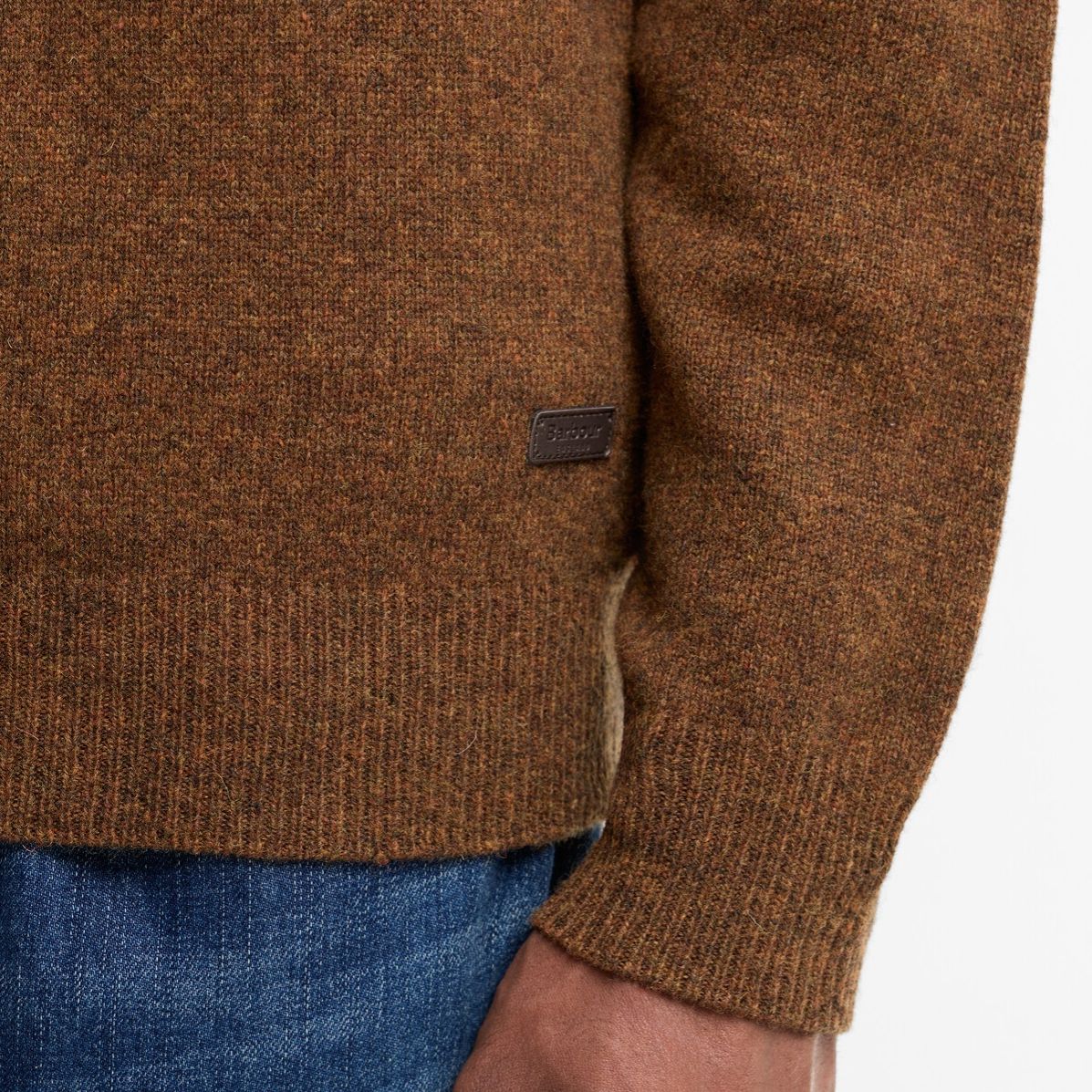 Barbour Essential Patch Half-Zip Pullover Braun