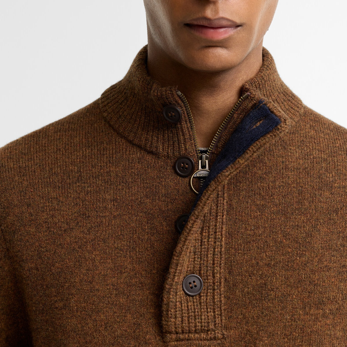 Barbour Essential Patch Half-Zip Pullover Braun