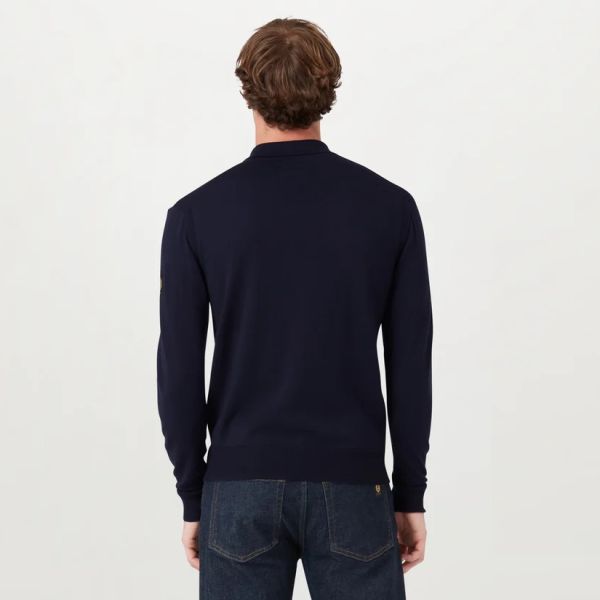 Belstaff Kyle Longsleeve Polo Navy