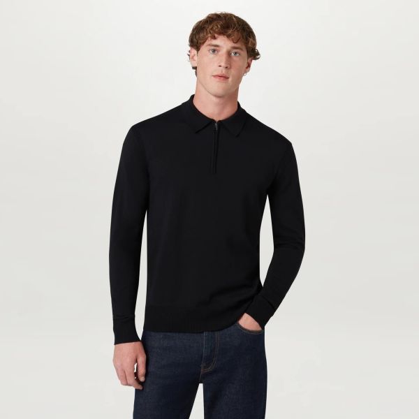 Belstaff Kyle Longsleeve Polo Zwart