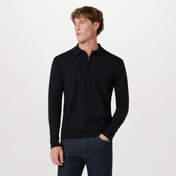 Belstaff Kyle Longsleeve Polo Zwart