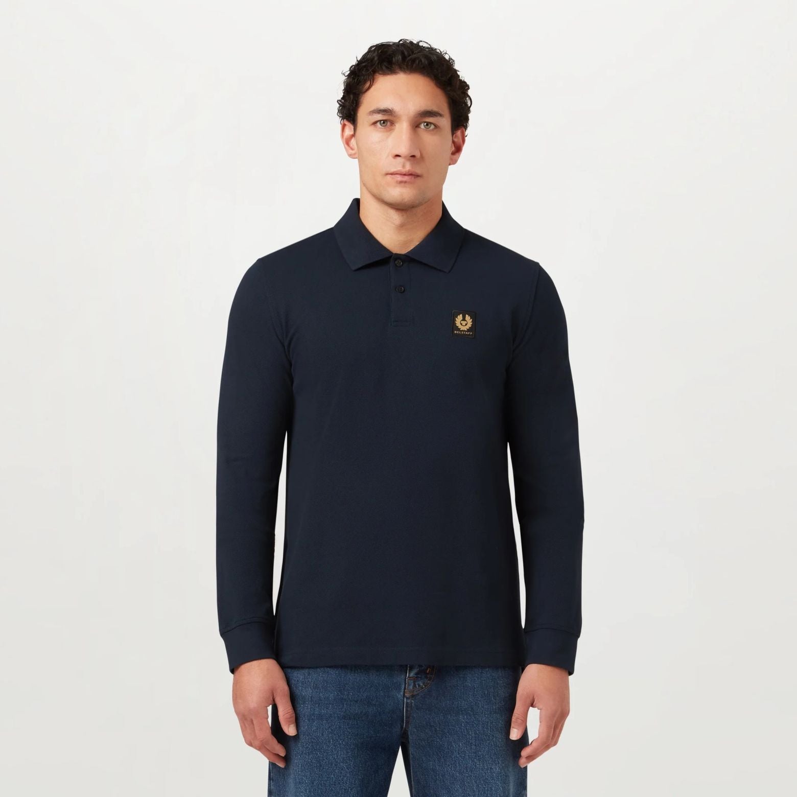 Belstaff Longsleeve Polo Navy