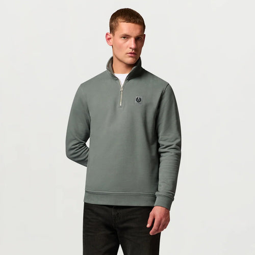 Belstaff Quarter Zip Sweater Grijs