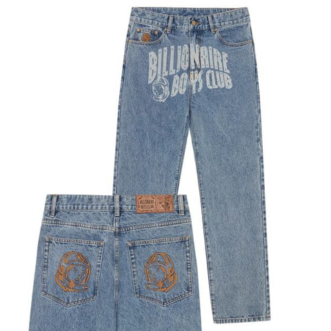 Billionaire Boys Club Faded Arch Logo Jeans Hellblau
