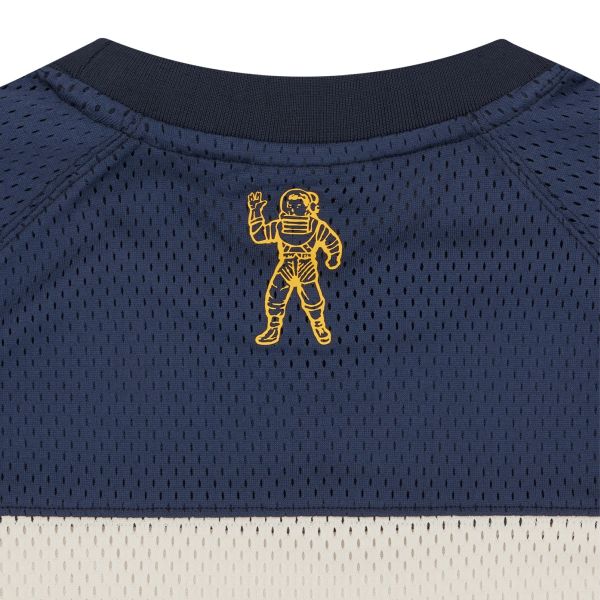 Billionaire Boys Club World College Mesh Football Shirt Off White/Navy