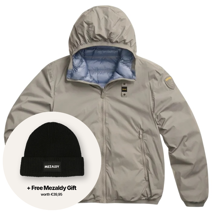 Blauer Donald Jacke Grau/Hellblau