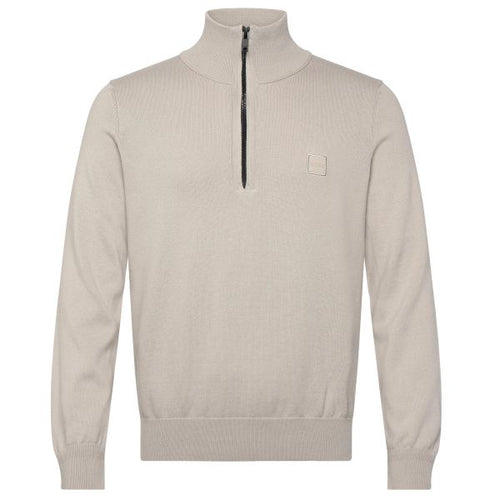 Boss Kanobix Zip Mock Sweater Grijs