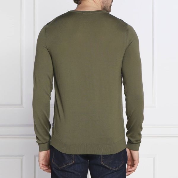 Boss Leno Knit Sweater Groen