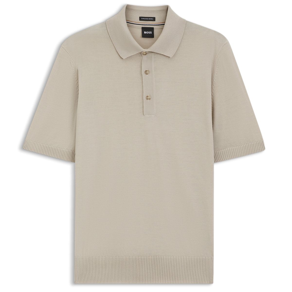 Boss Nolano Knitted Polo Beige