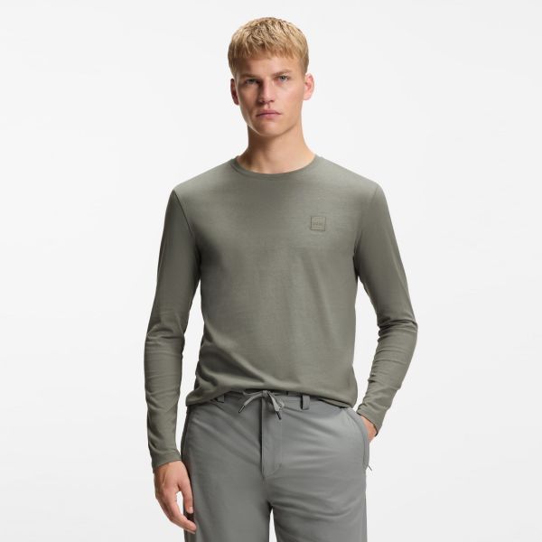 Boss Tacks Longsleeve T-shirt Antraciet