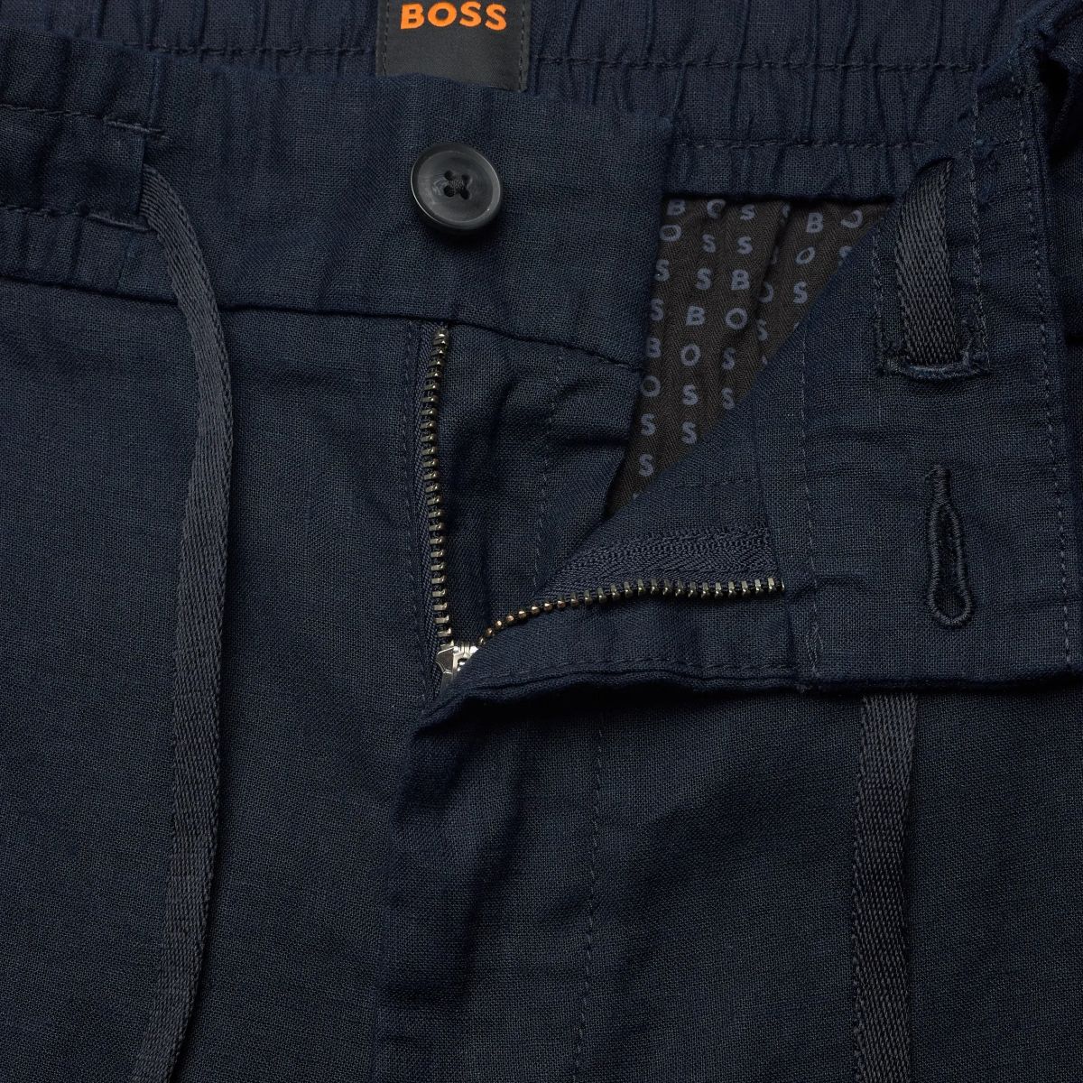 Boss Tapered Chino Korte Broek Navy
