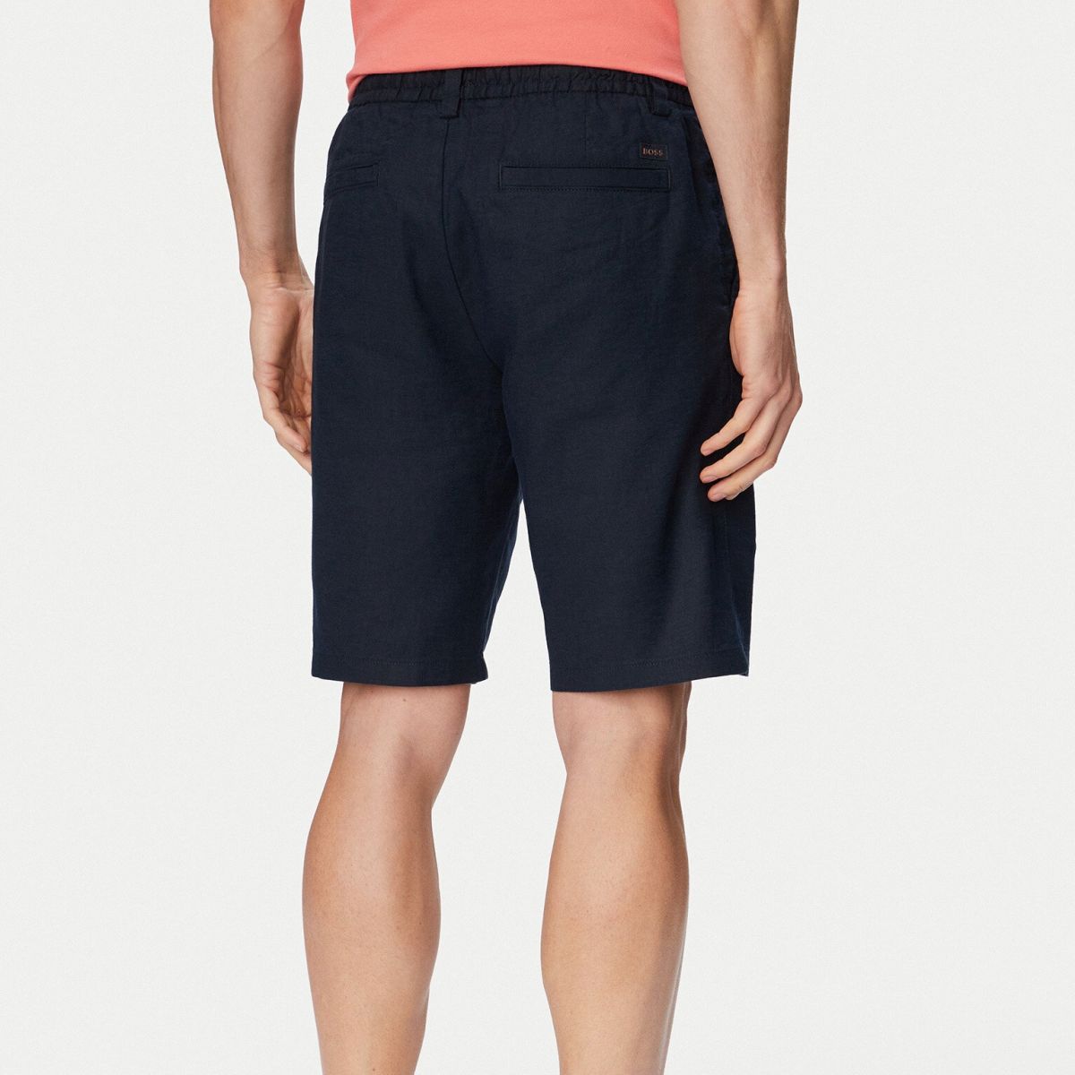Boss Tapered Chino Korte Broek Navy