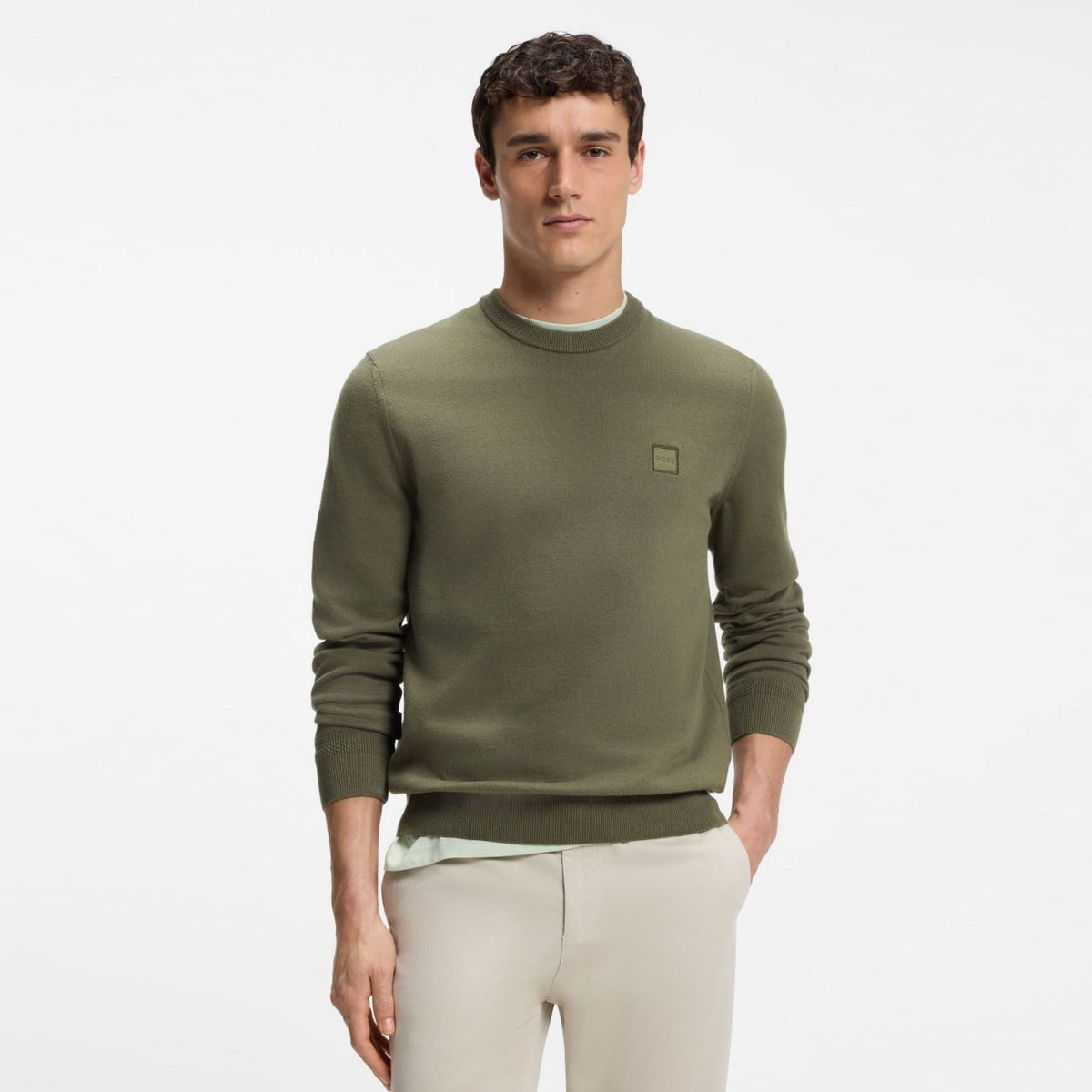 Boss Kanovano Sweater Donker Groen