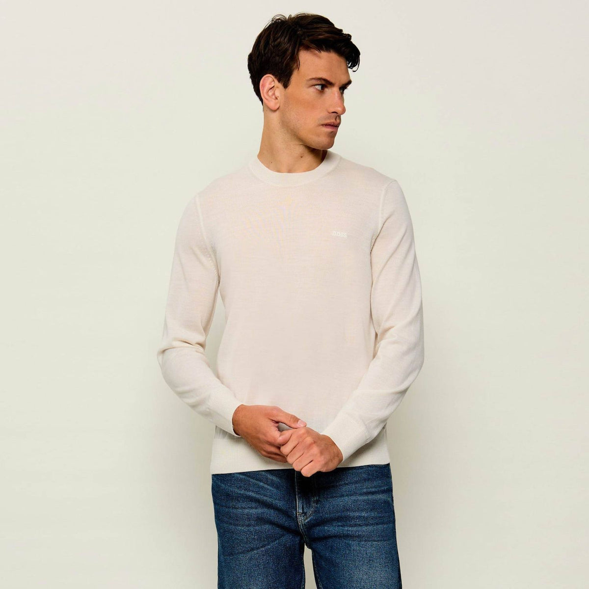 Boss Leno Sweater Off White