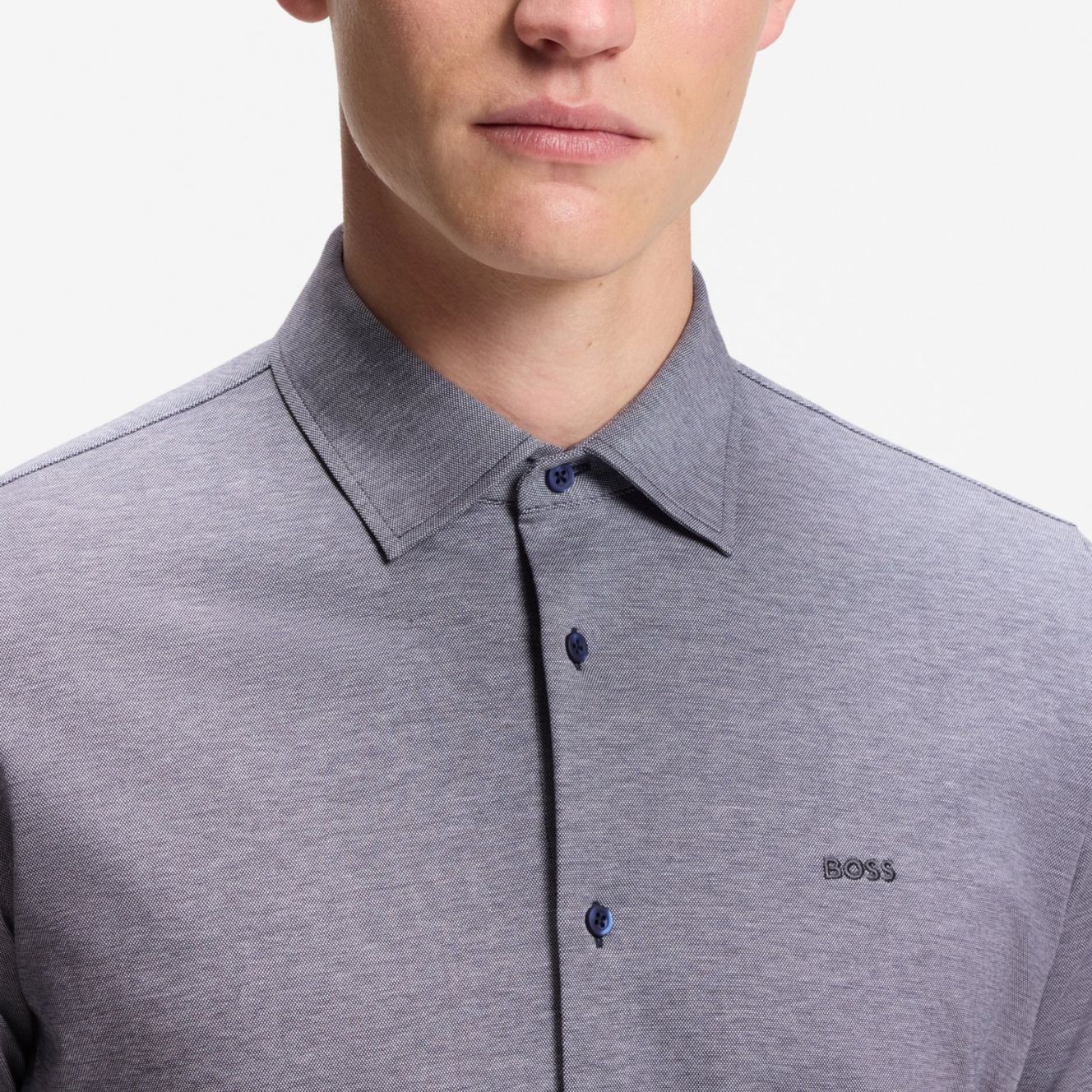 Boss Mysoft Hemd Dunkelblau