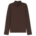 Boss Pado Langarm-Poloshirt Braun