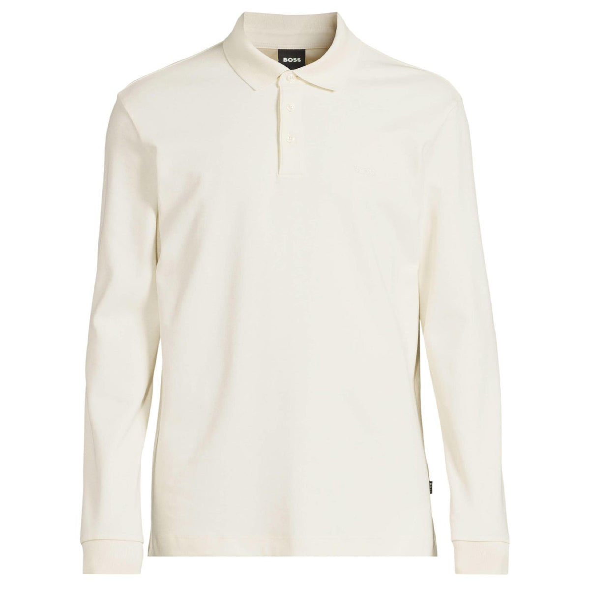 Boss Pado Longsleeve Polo Off White