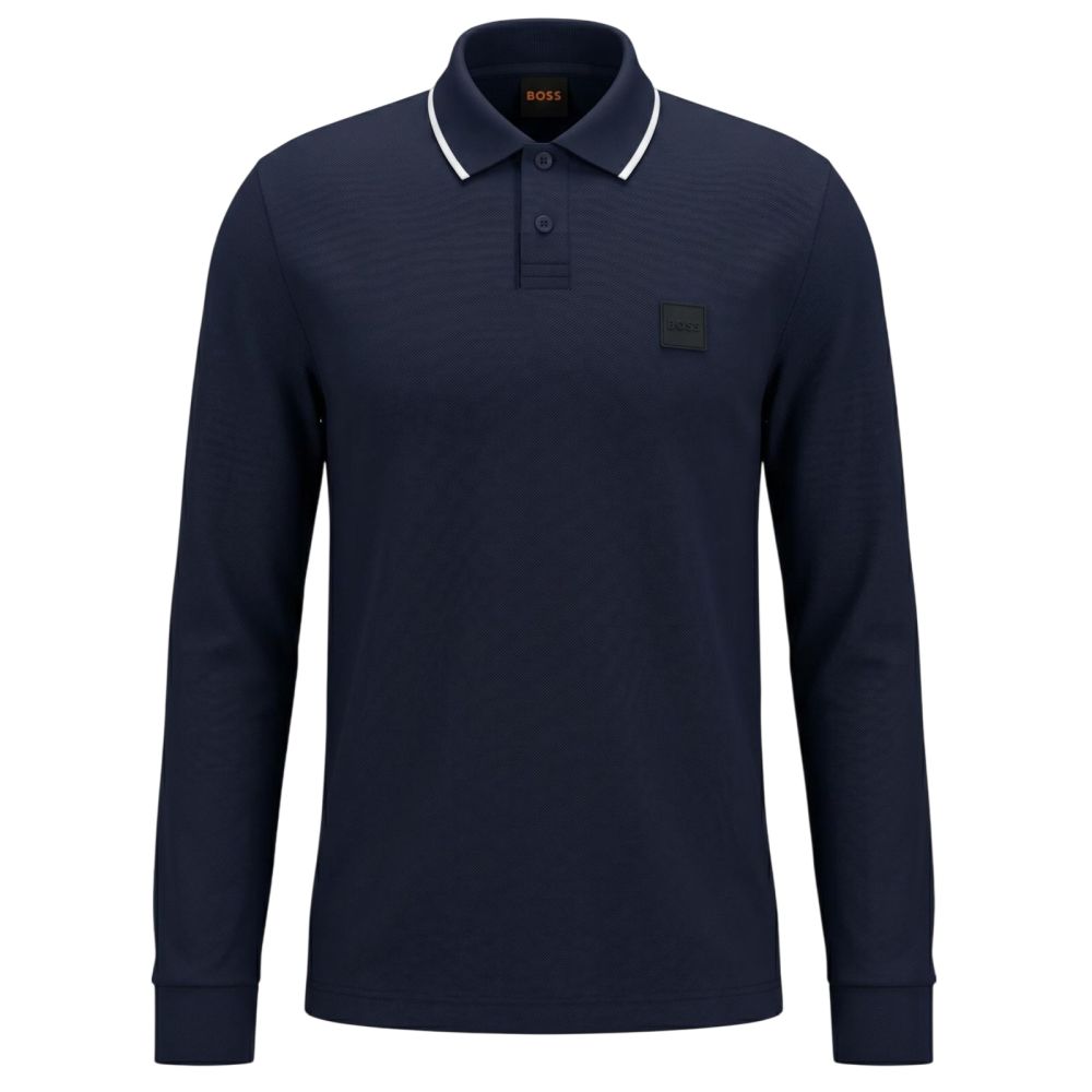 Boss Passerford Langarm-Poloshirt Marine