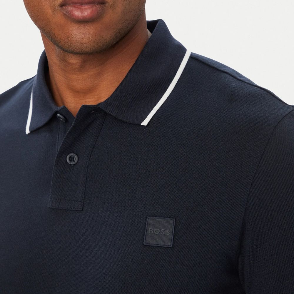 Boss Passerford Langarm-Poloshirt Marine
