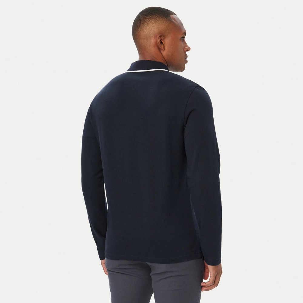 Boss Passerford Langarm-Poloshirt Marine