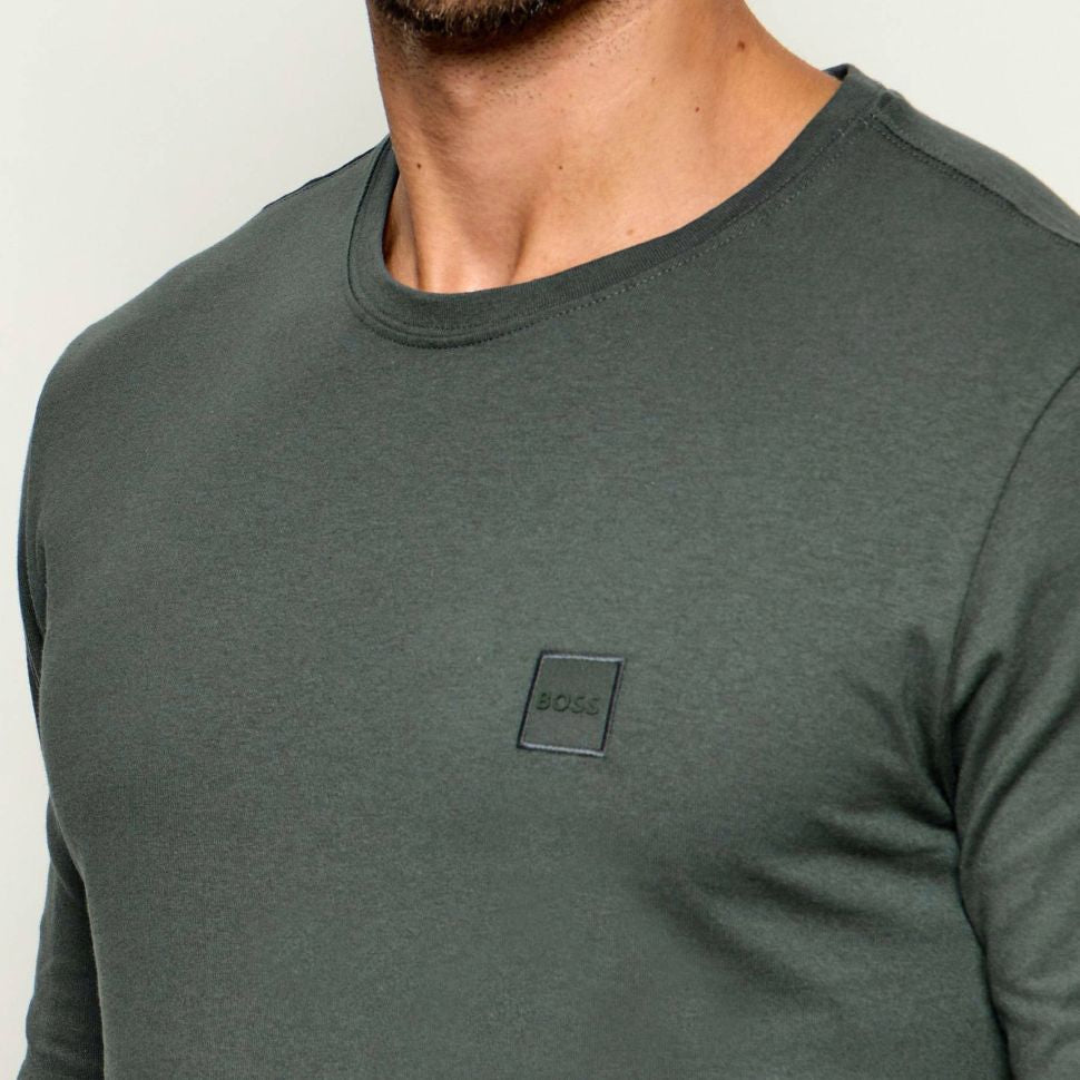 Boss Tacks Longsleeve T-shirt Dunkelgrün