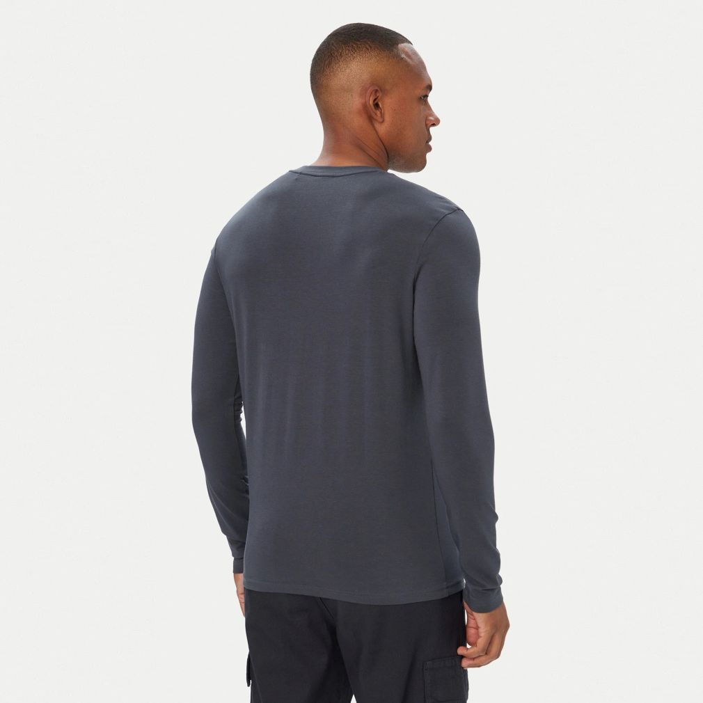 Boss Tchark Langarm-T-shirt Dunkelblau