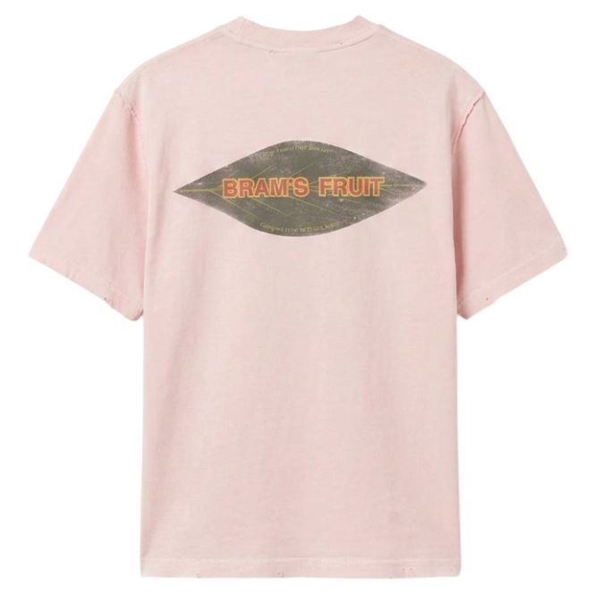 Bram’s Fruit Distressed Leaf T-shirt Roze
