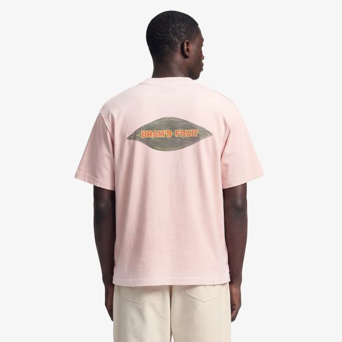 Bram’s Fruit Distressed Leaf T-shirt Roze