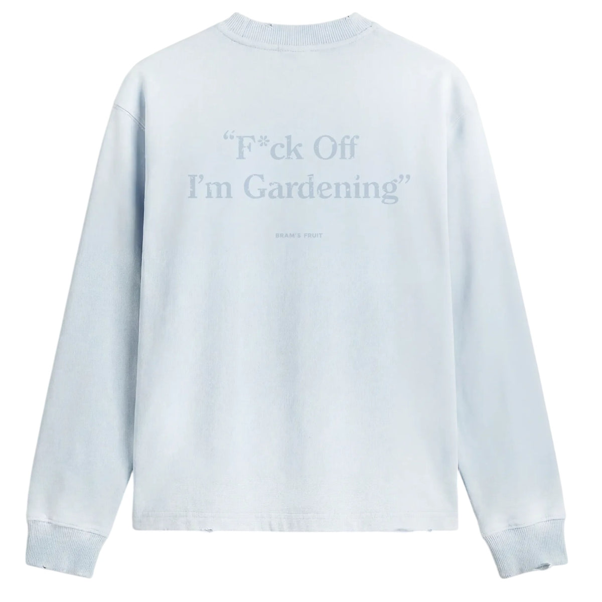 Bram's Fruit Gardening Distressed Longsleeve T-shirt Licht Blauw