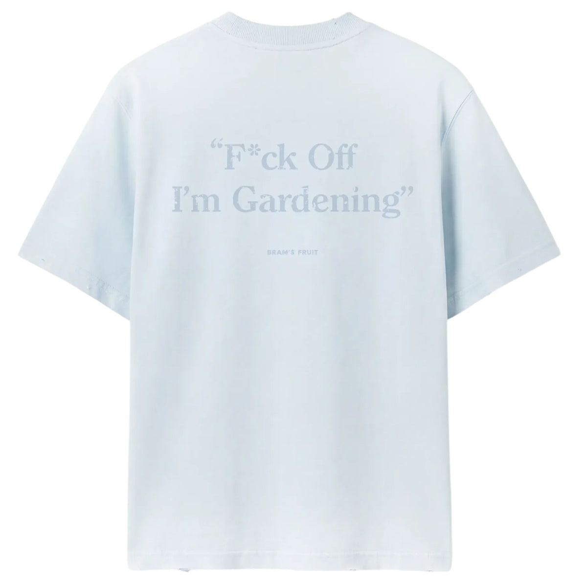 Bram's Fruit Gardening Distressed T-shirt Licht Blauw
