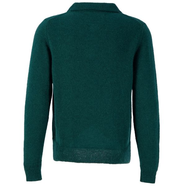Bram's Fruit Lemon Knitted Polo Donker Groen