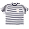 Bram's Fruit Varsity Striped T-shirt Wit/Navy