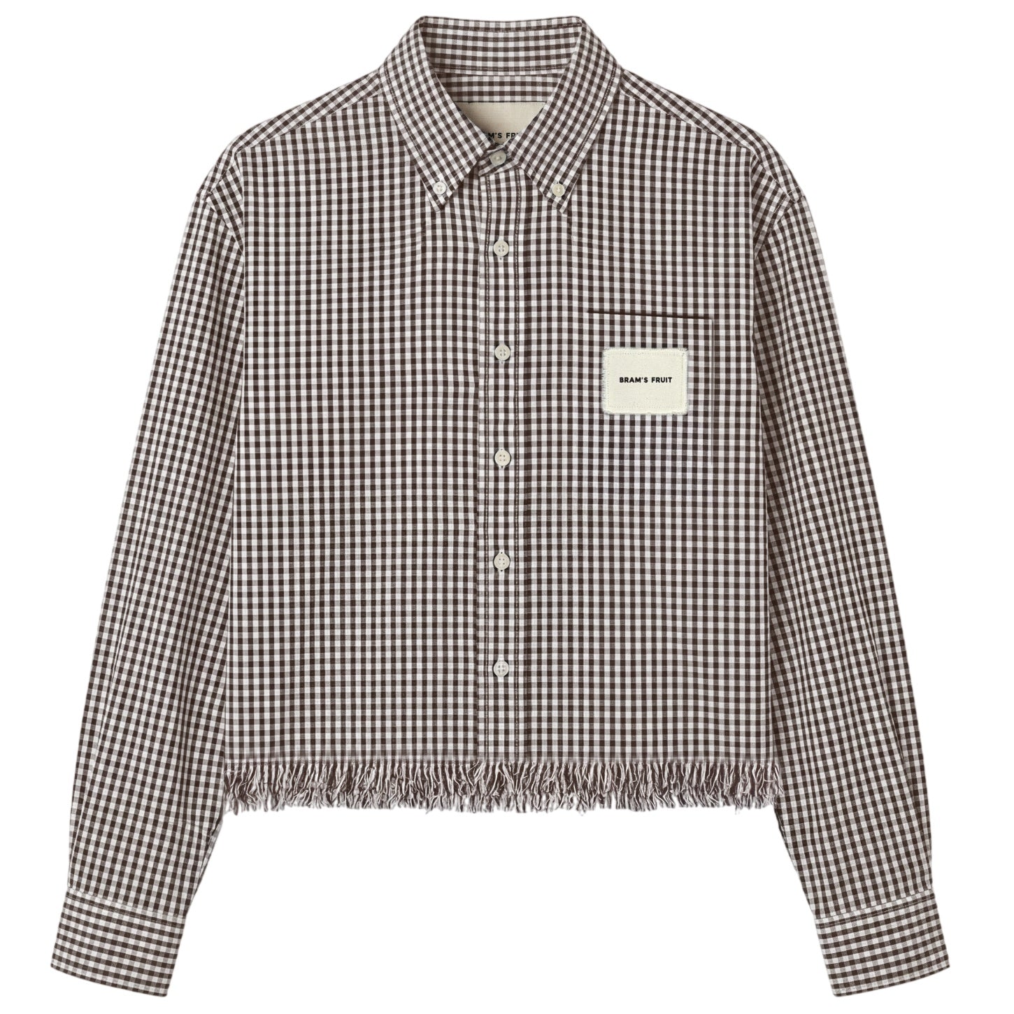 Bram’s Fruit Distressed Farmer's Hemd Braun