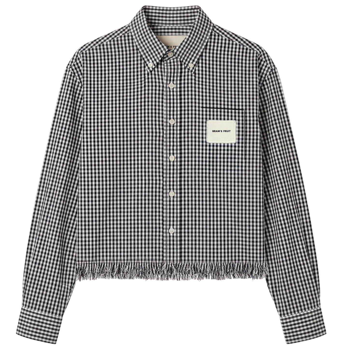 Bram’s Fruit Distressed Farmer's Hemd Schwarz