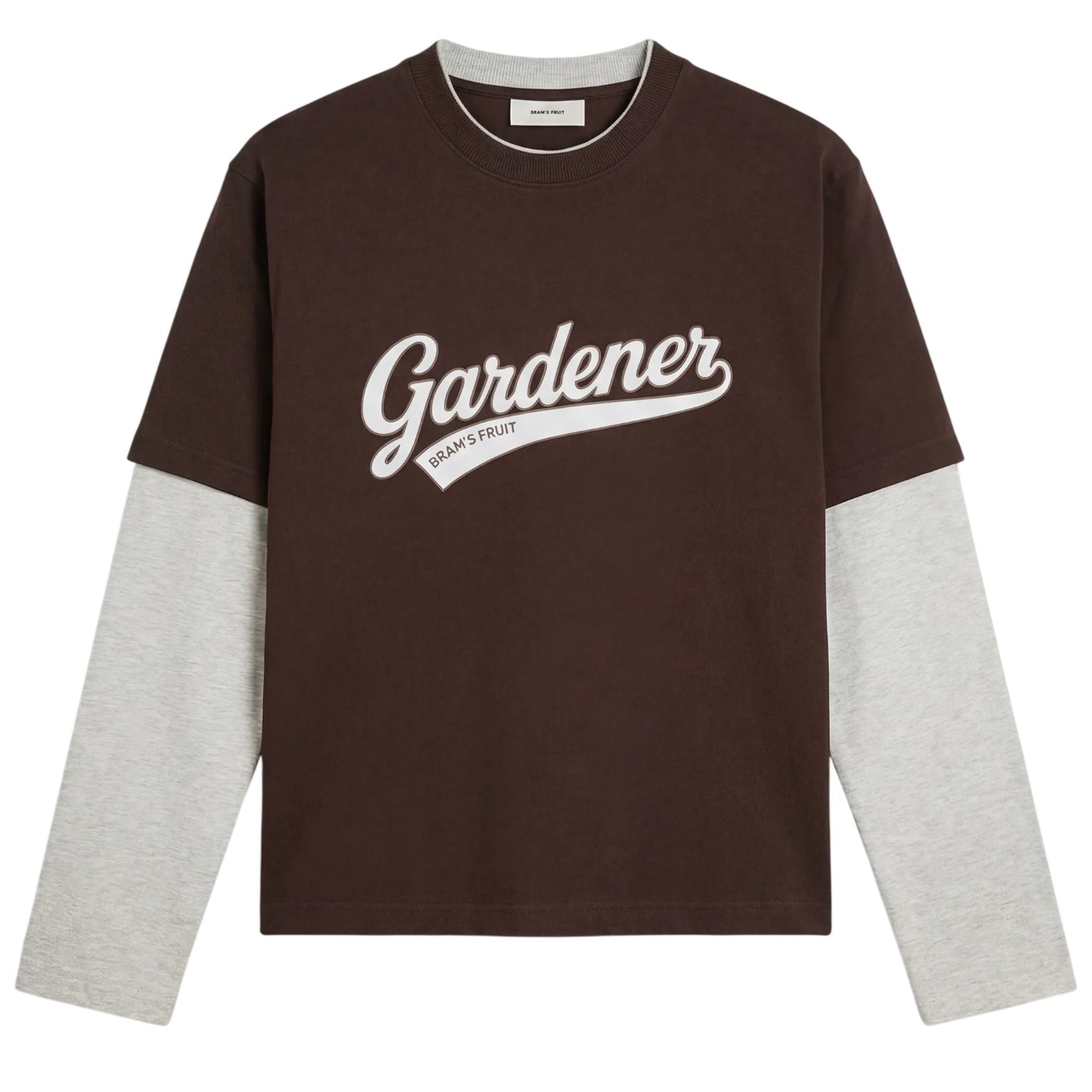 Bram’s Fruit Double Layer Longsleeve T-shirt Braun