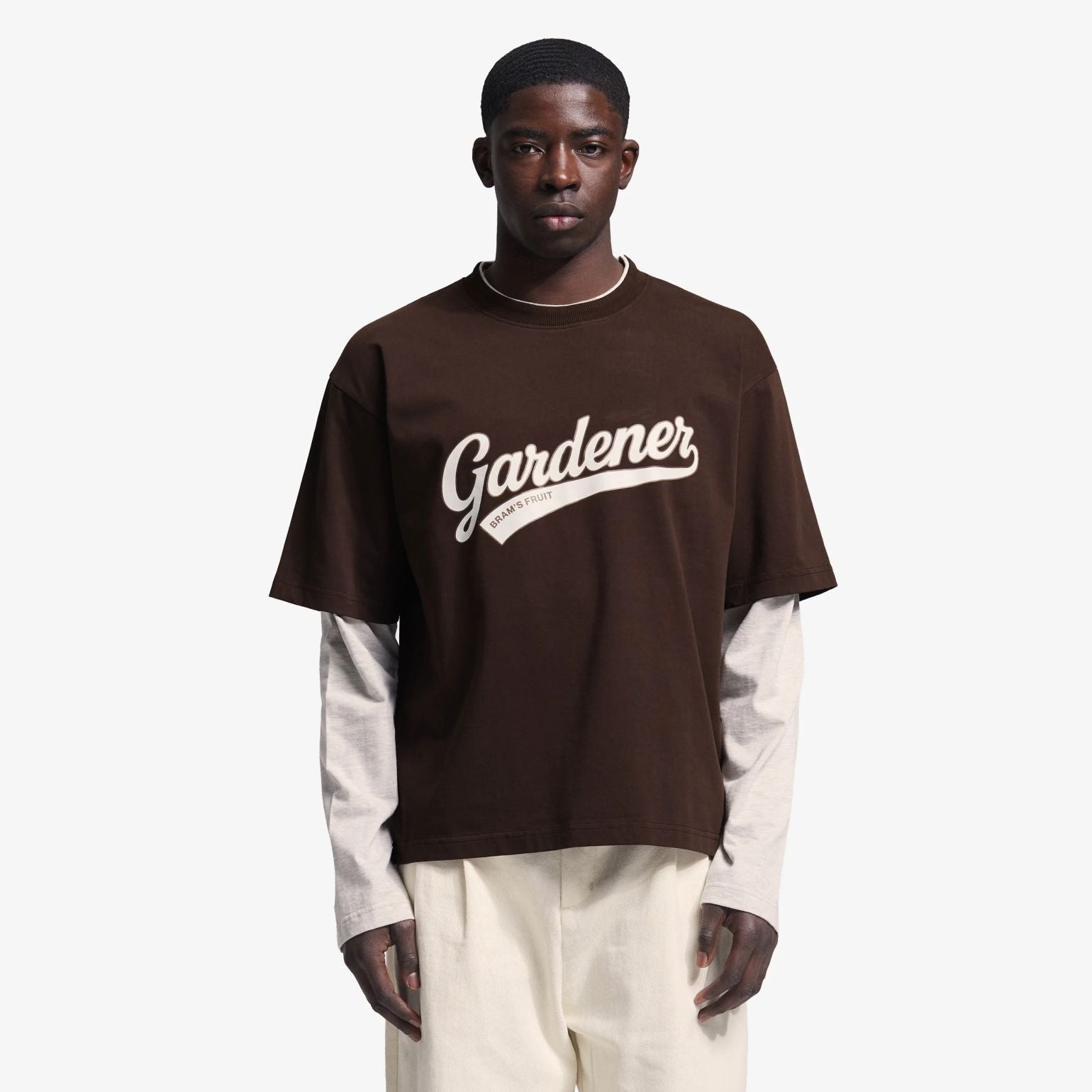 Bram’s Fruit Double Layer Longsleeve T-shirt Braun