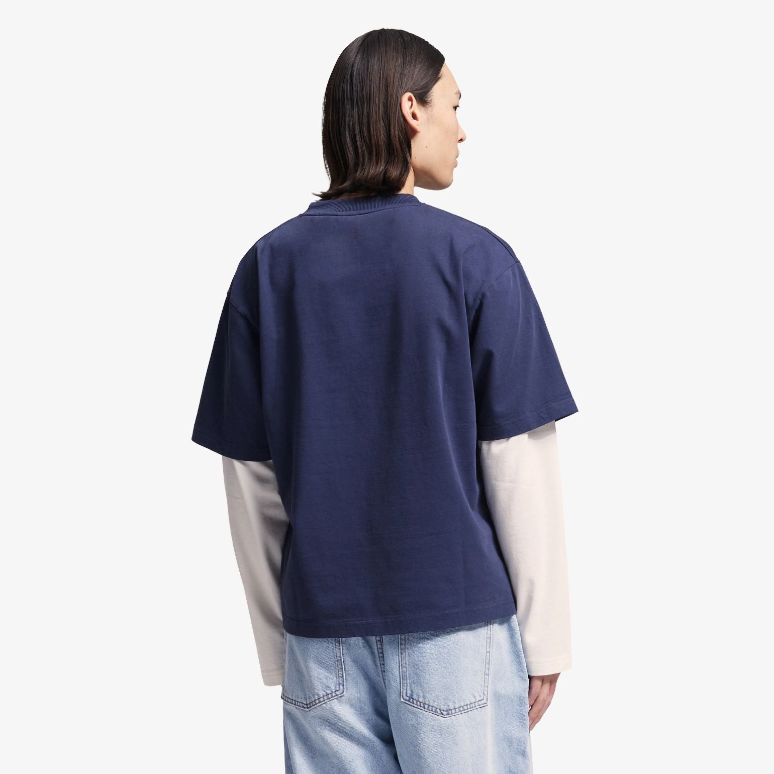 Bram’s Fruit Double-Layer-Langarm-T-shirt Dunkelblau