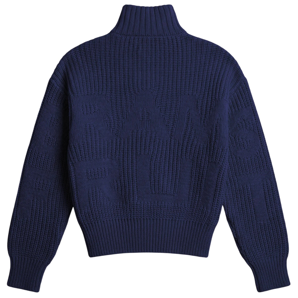 Bram’s Fruit Fisherman Knitted Quarter Zip Pullover Dunkelblau
