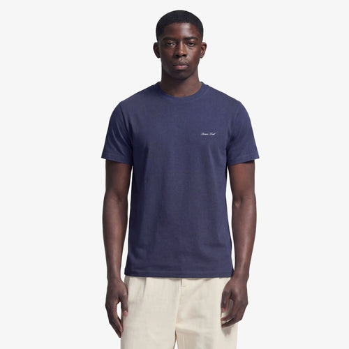 Bram’s Fruit Fitted Script Logo T-shirt Dunkelblau