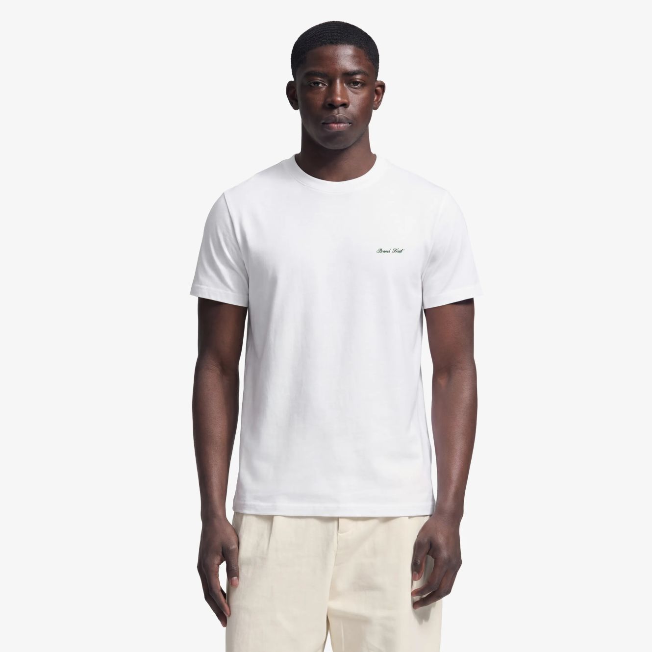 Bram’s Fruit Fitted Script Logo T-shirt Weiß