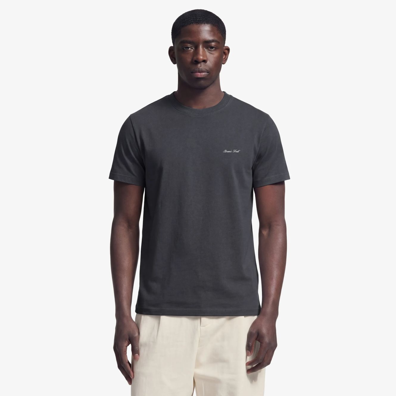 Bram’s Fruit Fitted Script Logo T-shirt Schwarz
