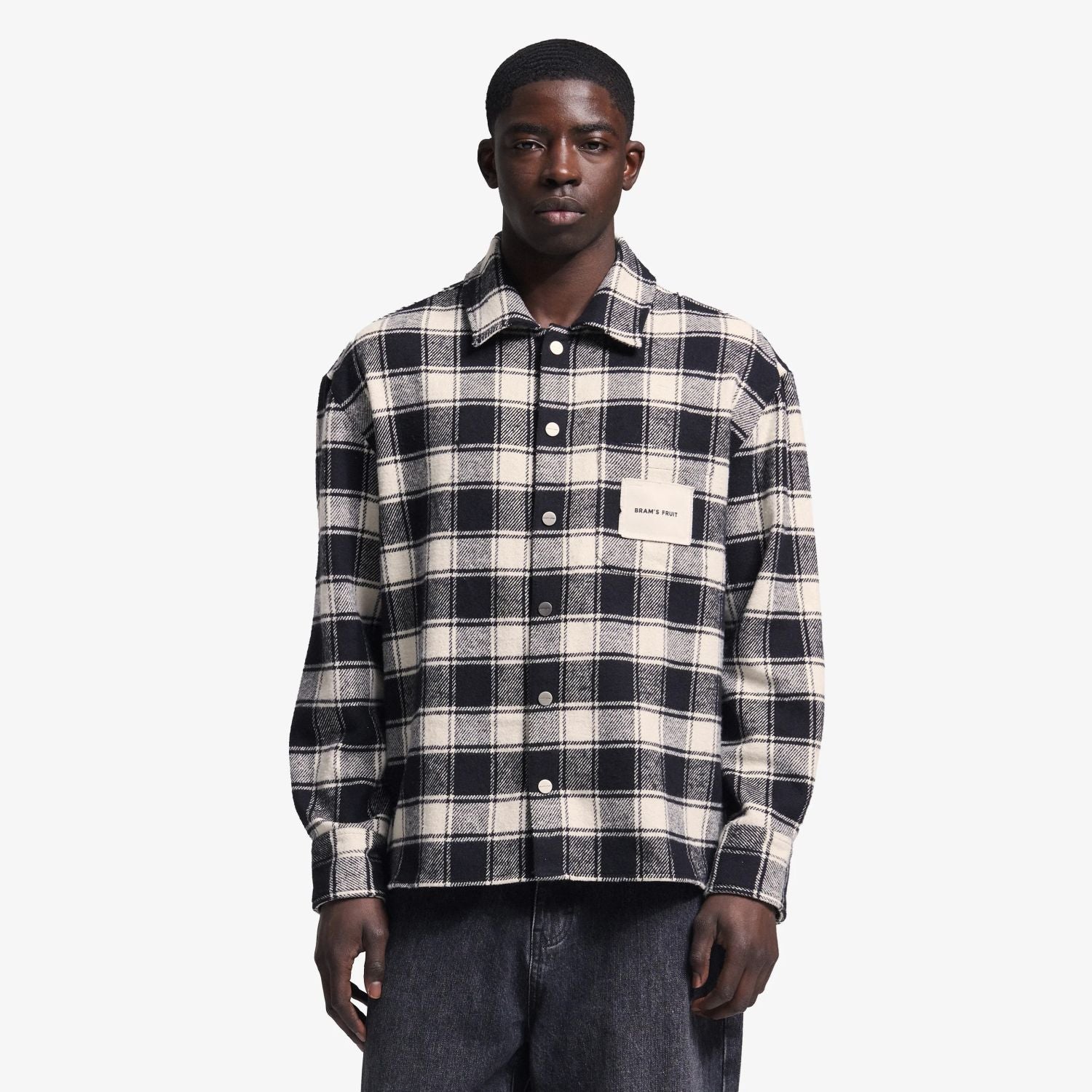 Bram’s Fruit Flanell Überhemd Schwarz